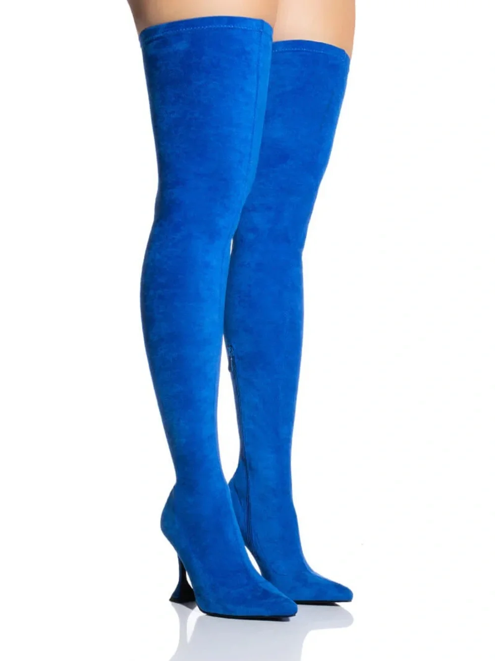 AZALEA WANG ELEVATE THIGH HIGH
STRETCH SUEDE BOOT IN BLUE - Picture 1 of 8
